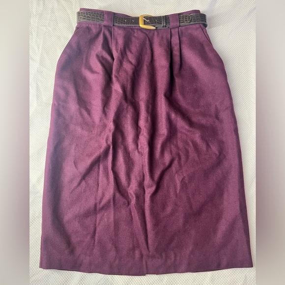 Vintage Requirements 100% Wool Skirt Sz 14 - Picture 1 of 10